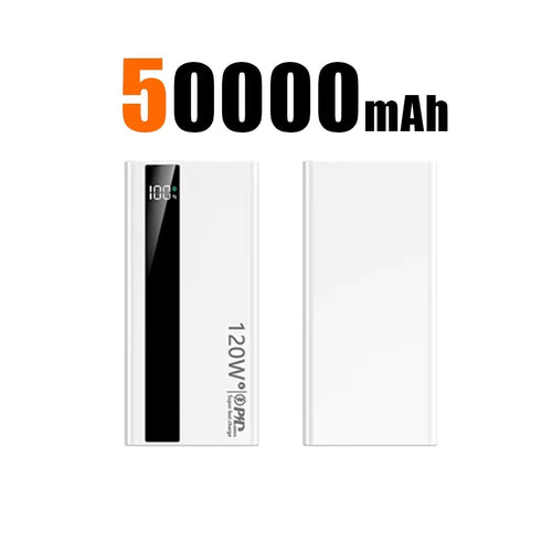 500000Mah 120W Super Fast Charging High Capacity Power Bank External Battery Portable Battery Charger for Iphone Samsung Xiaomi