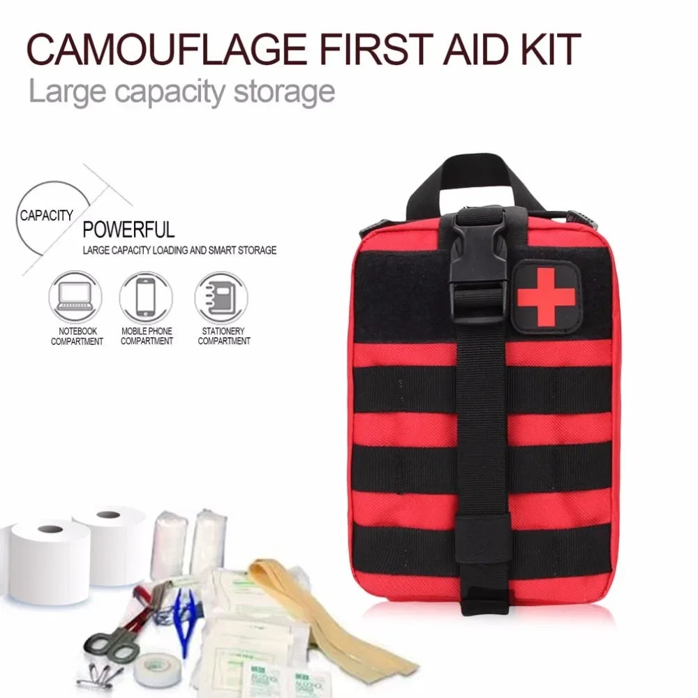 Genuine MOLLE Tactical Medical Bag - Outdoor Hunting Emergency Camping Hiking Travel Survival First Aid Kit