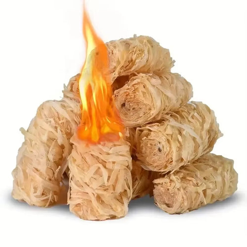 30/100Pcs Natural Fire Starter, Wax Wood Stick, Suitable for Fireplace, Barbecue Stove, Chimney Oven, Charcoal Ignition