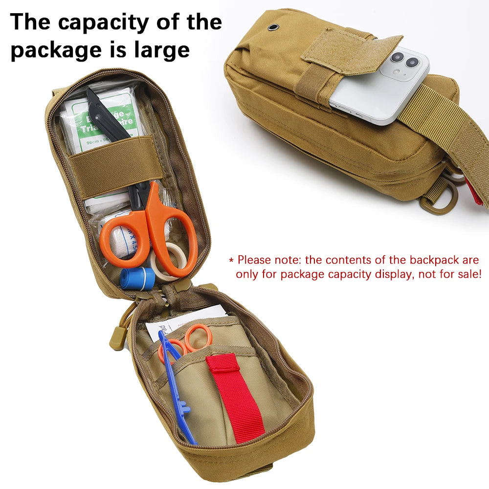Professional First Aid Kit Tourniquet Medical Rescue EDC Pouch Molle Survival Tool for Outdoor Camping Hiking Emergency