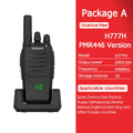 H777H Portable Two-Way Radio Hidden Display Walkie-Talkie PMR/FRS Communication for Camping 1/2 PCS Set