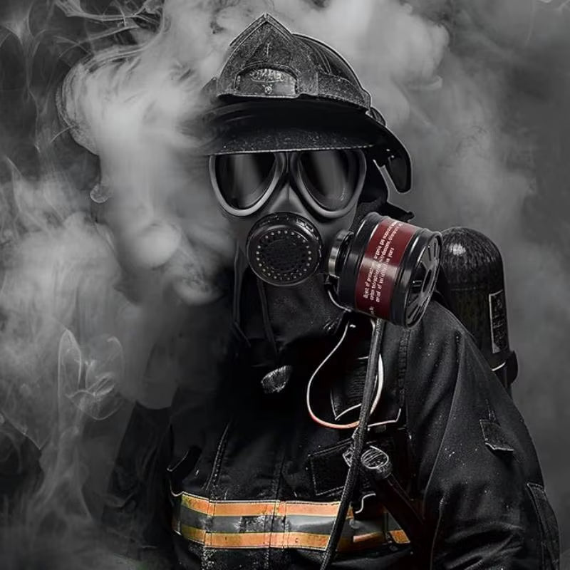 MF14/87 Chemical Gas Mask Chemical Biological, and Radioactive Contamination Self-Priming Full Face Mask Classic Gas Mask