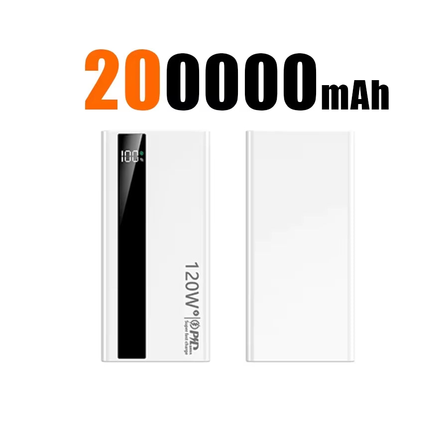 500000Mah 120W Super Fast Charging High Capacity Power Bank External Battery Portable Battery Charger for Iphone Samsung Xiaomi