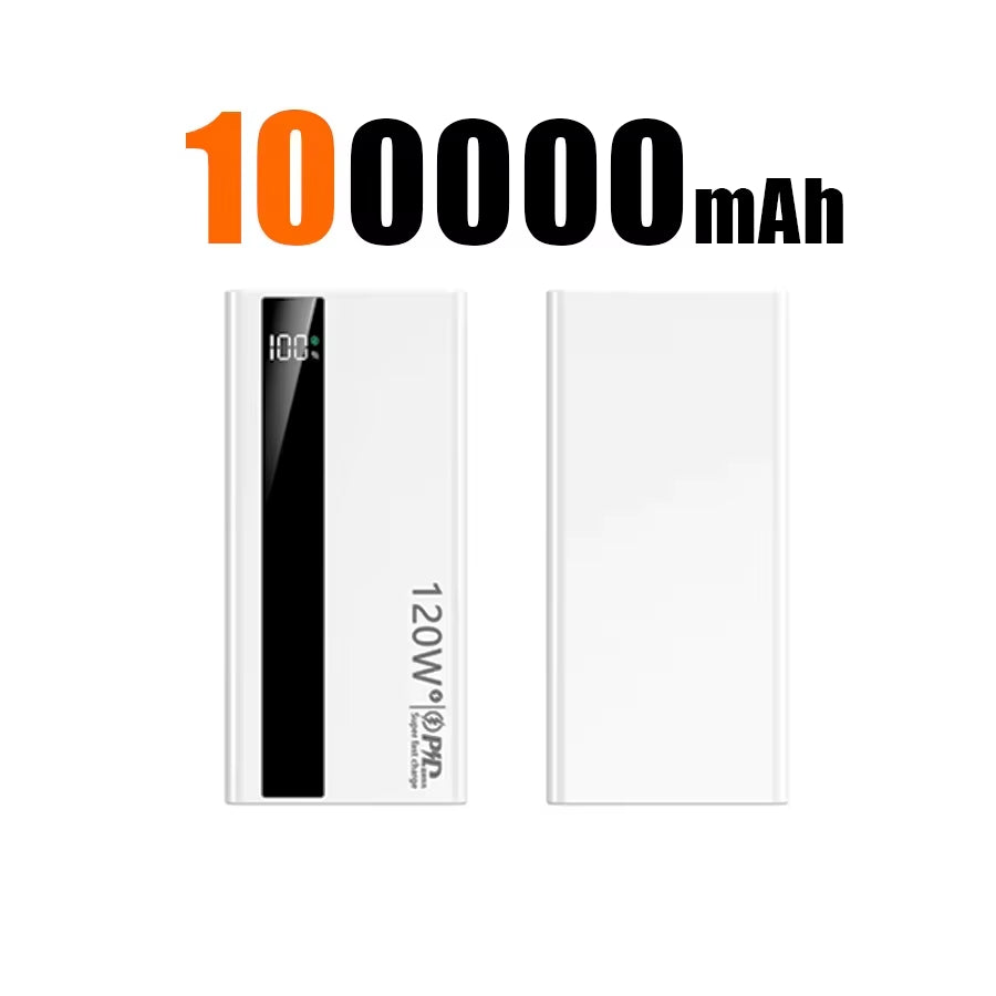 500000Mah 120W Super Fast Charging High Capacity Power Bank External Battery Portable Battery Charger for Iphone Samsung Xiaomi