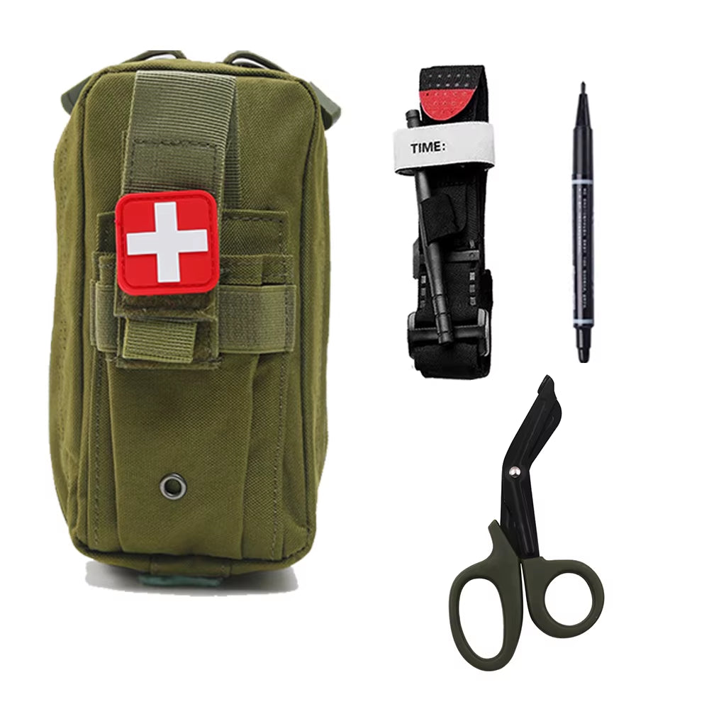 Professional First Aid Kit Tourniquet Medical Rescue EDC Pouch Molle Survival Tool for Outdoor Camping Hiking Emergency