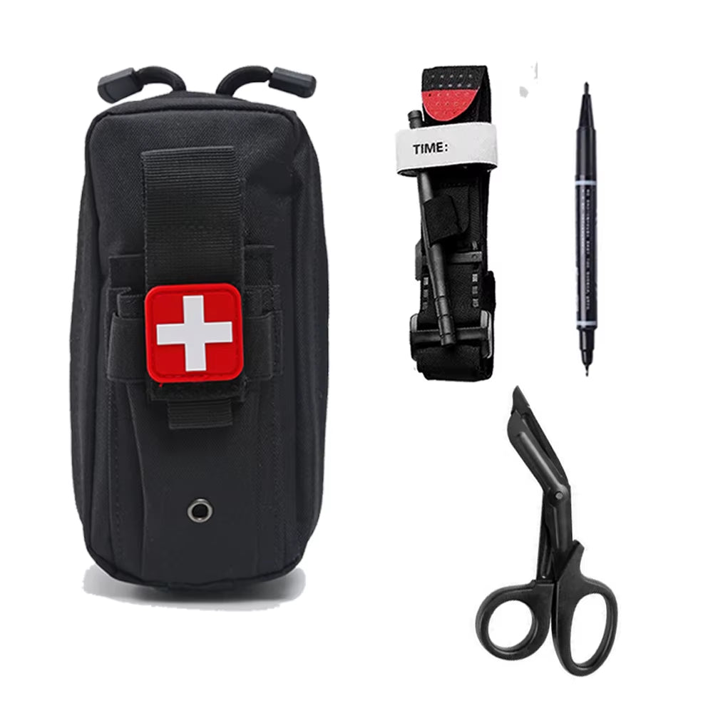 Professional First Aid Kit Tourniquet Medical Rescue EDC Pouch Molle Survival Tool for Outdoor Camping Hiking Emergency