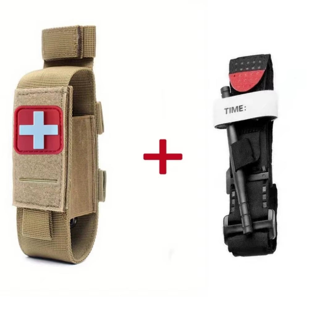 Portable Outdoor 2-Piece Tactical First Aid Kit, Tourniquet, Survival Kit, Medical Equipment, Outdoor Equipment Kit,