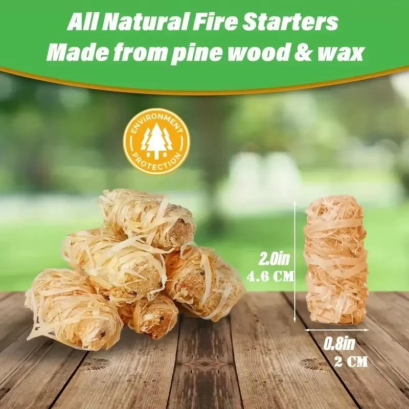 30/100Pcs Natural Fire Starter, Wax Wood Stick, Suitable for Fireplace, Barbecue Stove, Chimney Oven, Charcoal Ignition