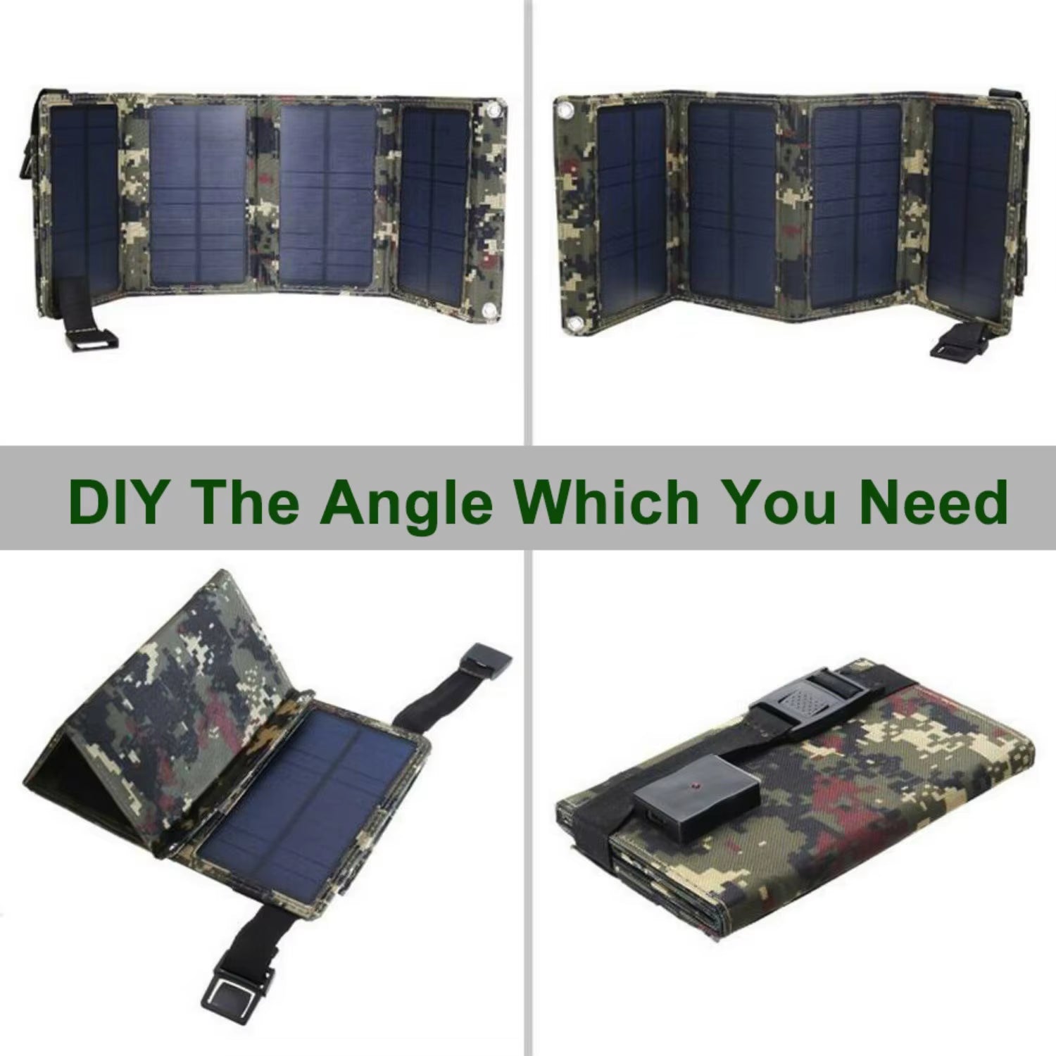 1Pc Portable Foldable Solar Panels,80W USB Interface Solar Panel for Outdoor Travel and Camping