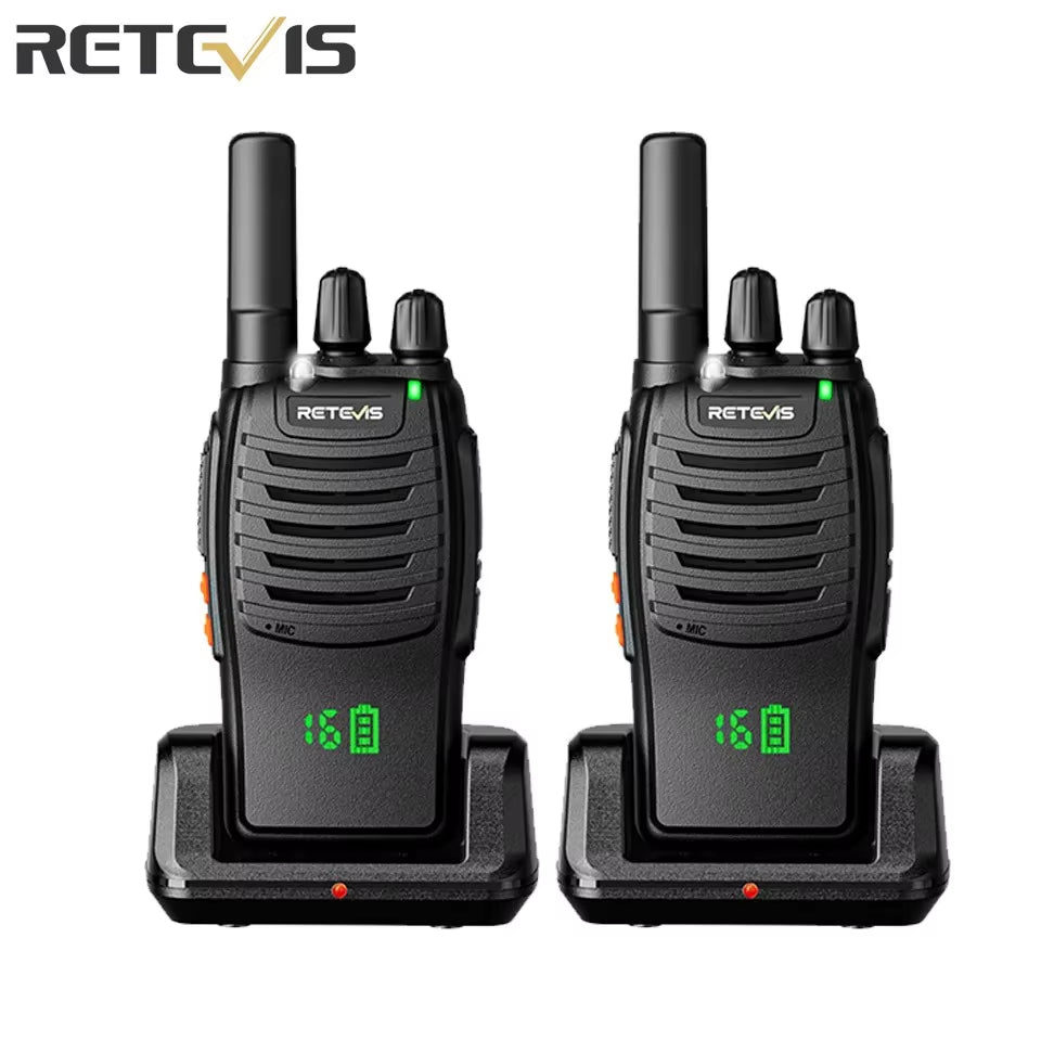 H777H Portable Two-Way Radio Hidden Display Walkie-Talkie PMR/FRS Communication for Camping 1/2 PCS Set