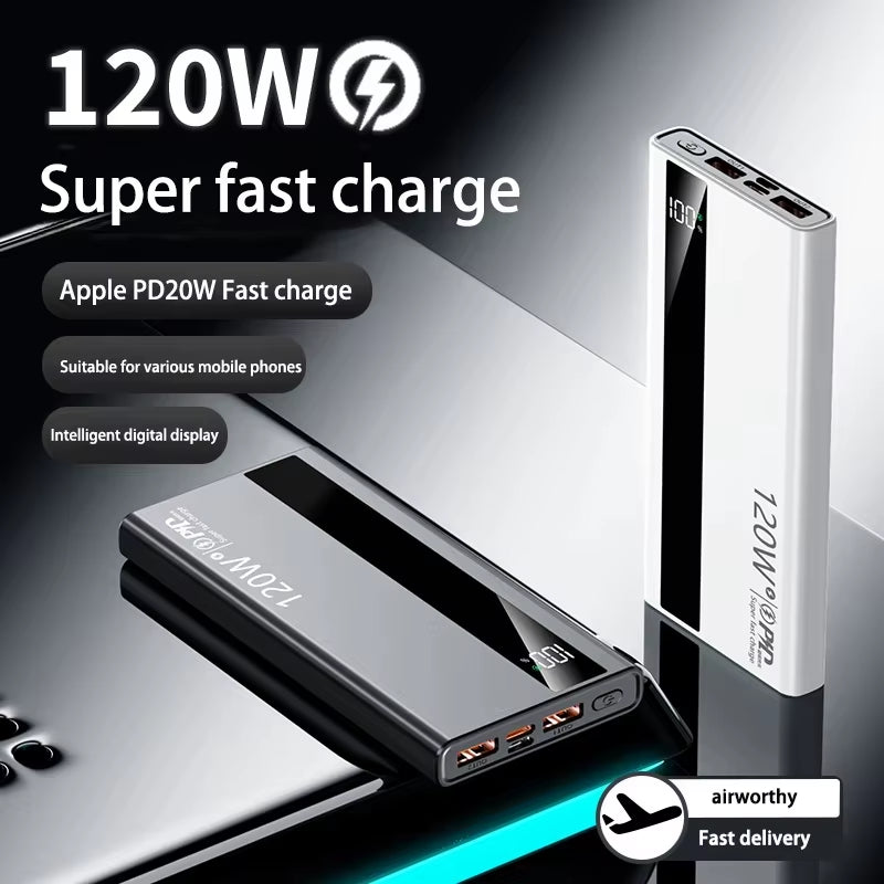500000Mah 120W Super Fast Charging High Capacity Power Bank External Battery Portable Battery Charger for Iphone Samsung Xiaomi